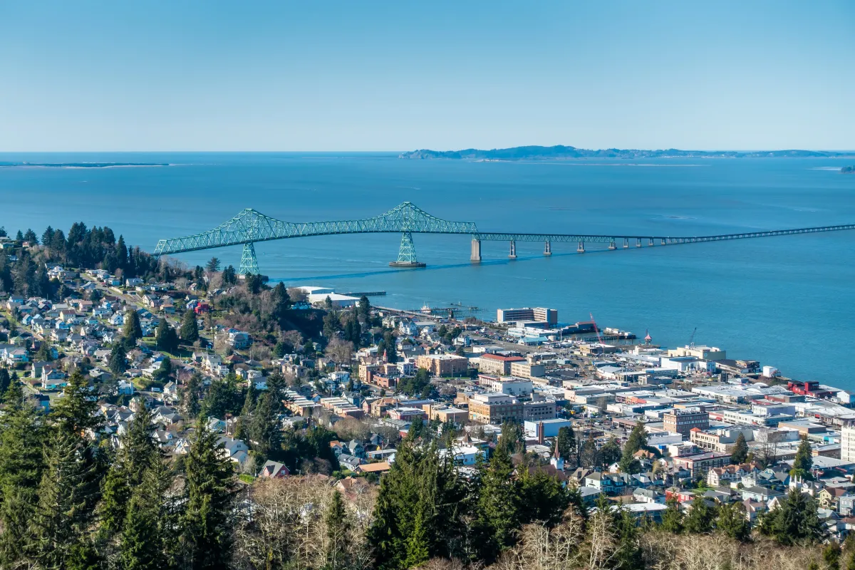 Astoria, Oregon from above